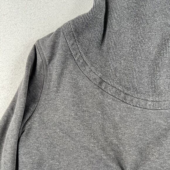 Lululemon Gratitude Wrap Heathered Dark Gray Snap Long Sleeve Collared Sweater 4 - Picture 4 of 16